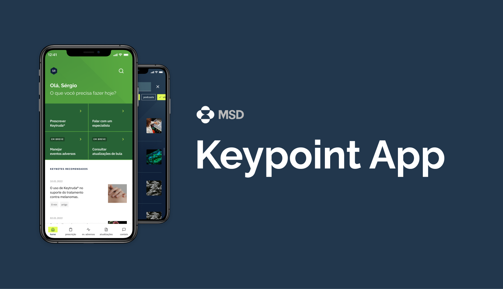 Keypoint app screens from the Keytruda physician guide