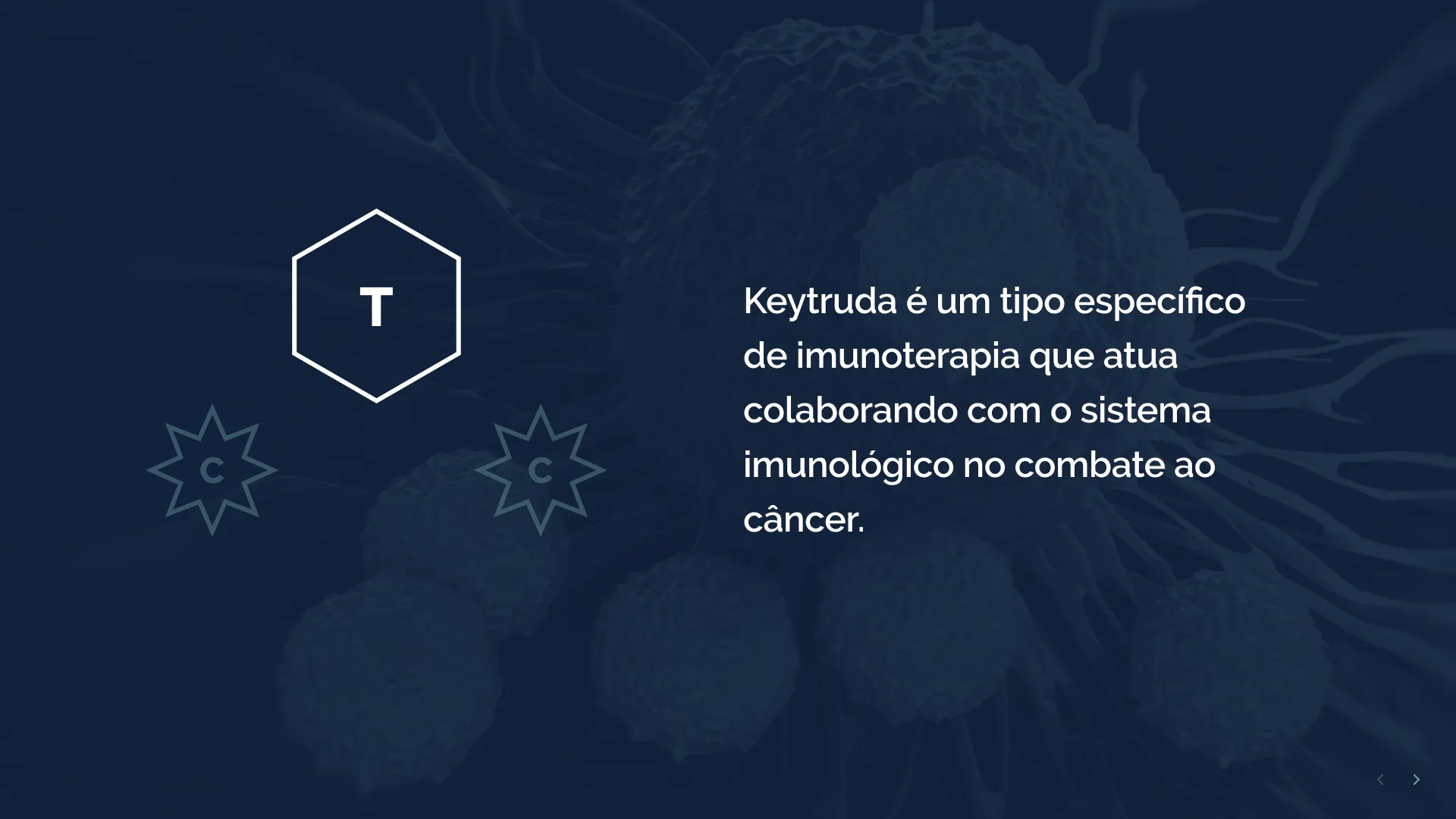 Explainer slide on how Keytruda works as an immunotherapy